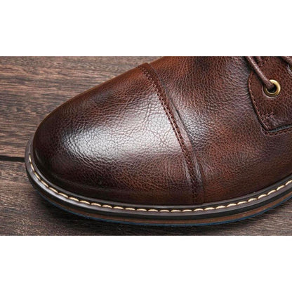 Barnaby | Lace Up Cap-Toe Boots