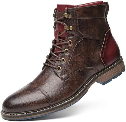 Barnaby | Lace Up Cap-Toe Boots