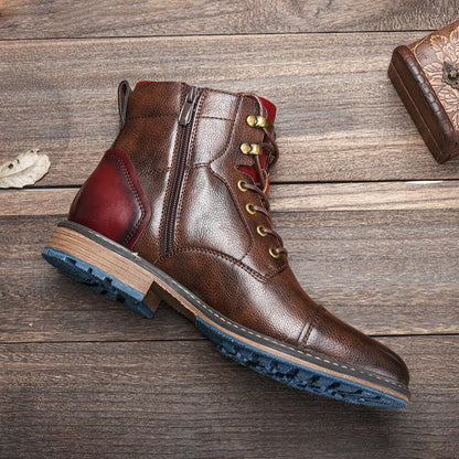 Barnaby | Lace Up Cap-Toe Boots