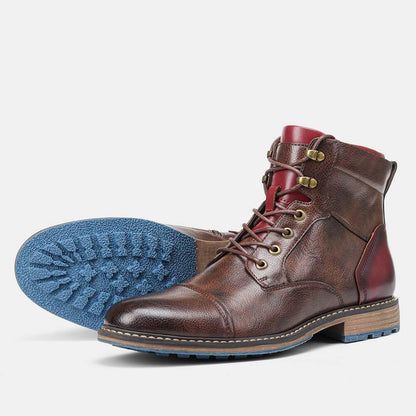 Barnaby | Lace Up Cap-Toe Boots