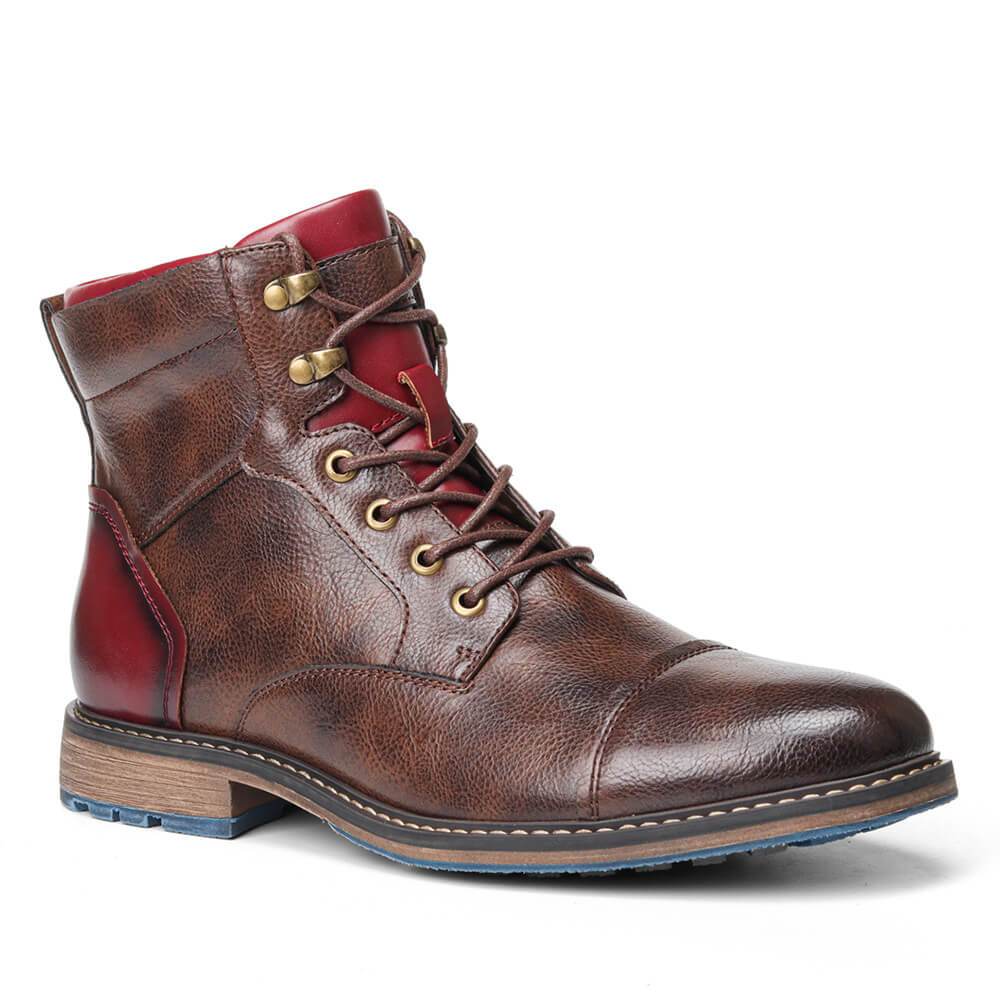 Barnaby | Lace Up Cap-Toe Boots