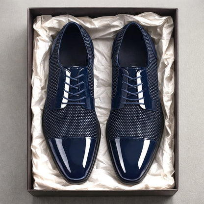 Men's Lace-Up Cap Toe Oxford Shoes | Patent