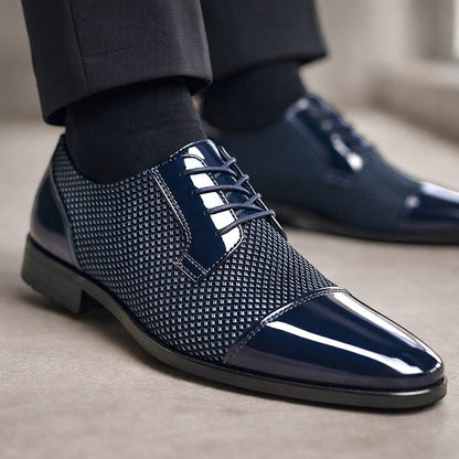 Men's Lace-Up Cap Toe Oxford Shoes | Patent