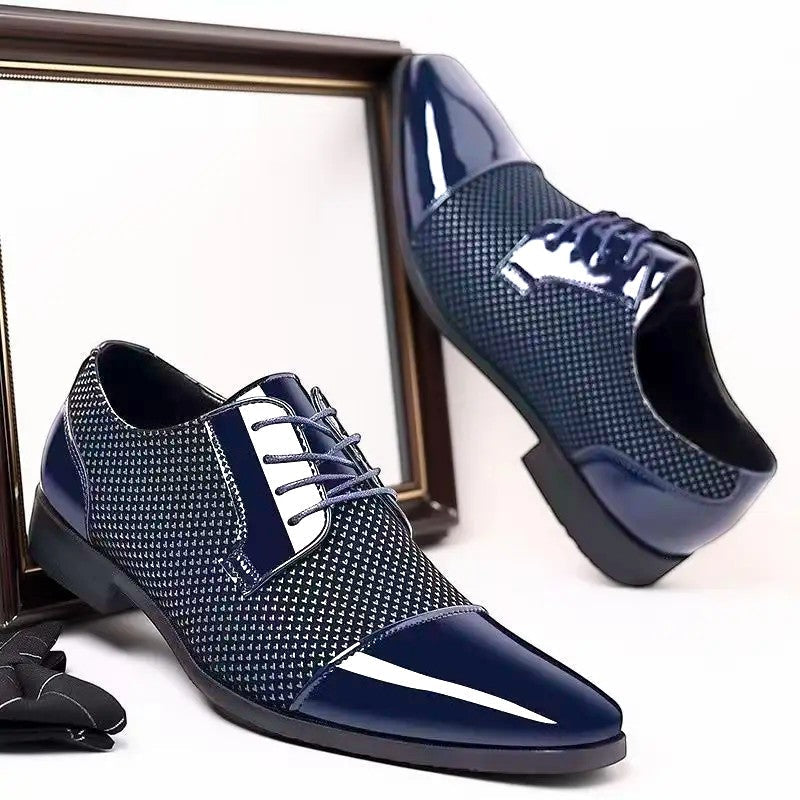 Men's Lace-Up Cap Toe Oxford Shoes | Patent