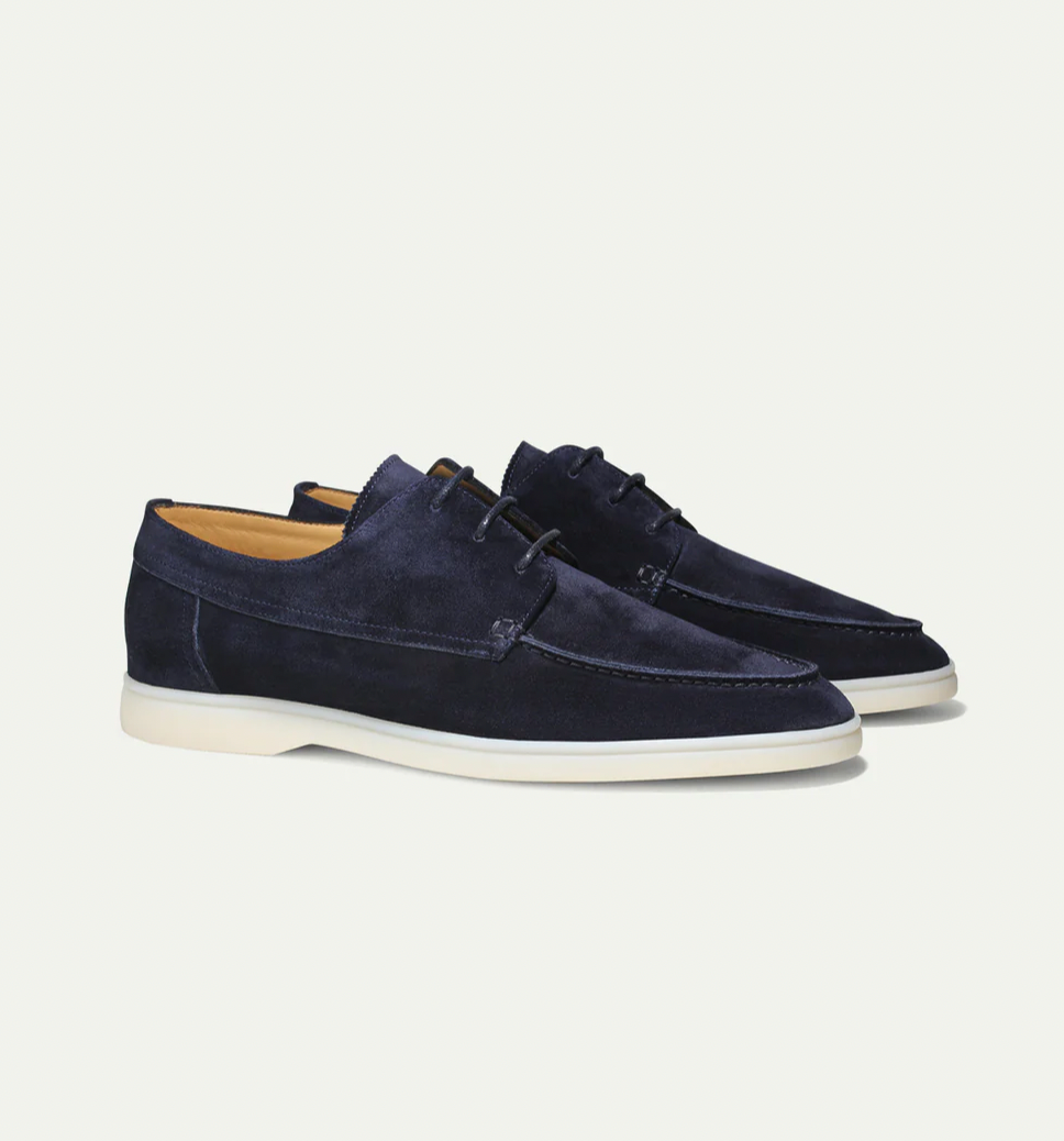 Men's Lace-Up Casual Loafers | Contrast Sole