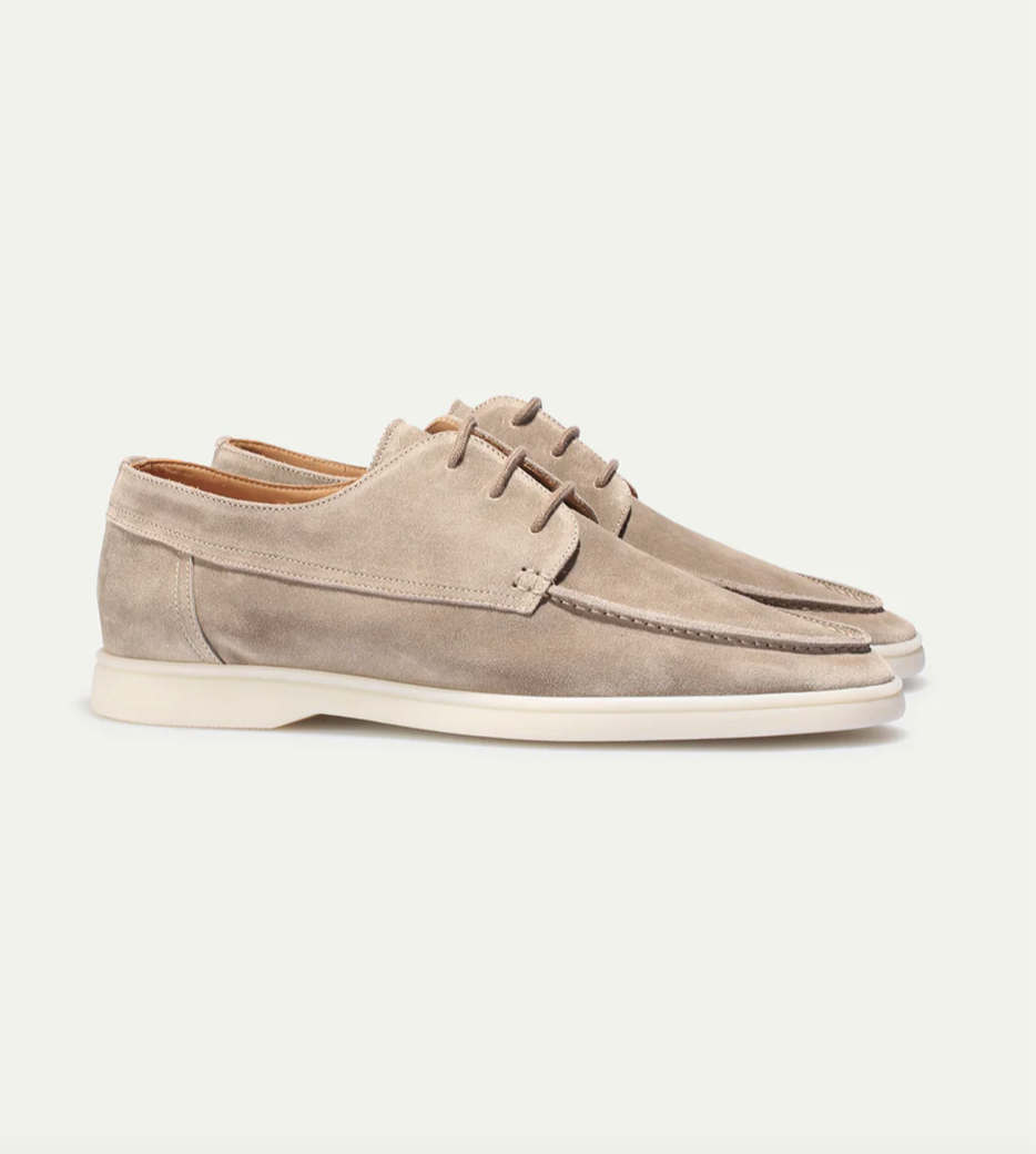 Men's Lace-Up Casual Loafers | Contrast Sole