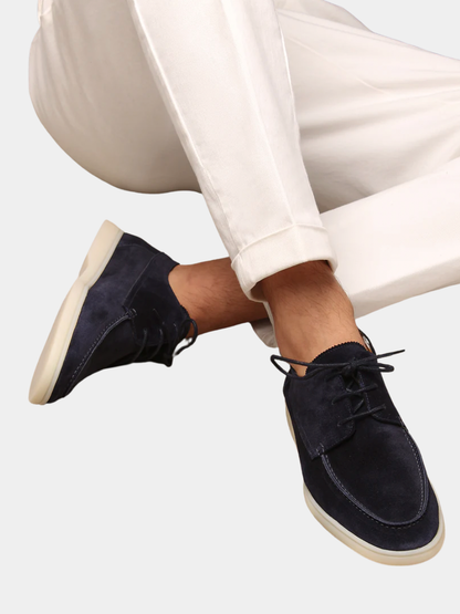 Men's Lace-Up Casual Loafers | Contrast Sole