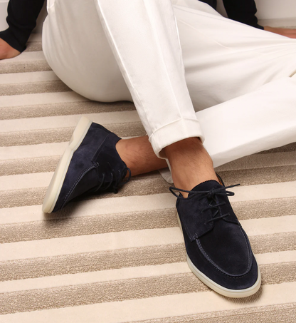 Men's Lace-Up Casual Loafers | Contrast Sole