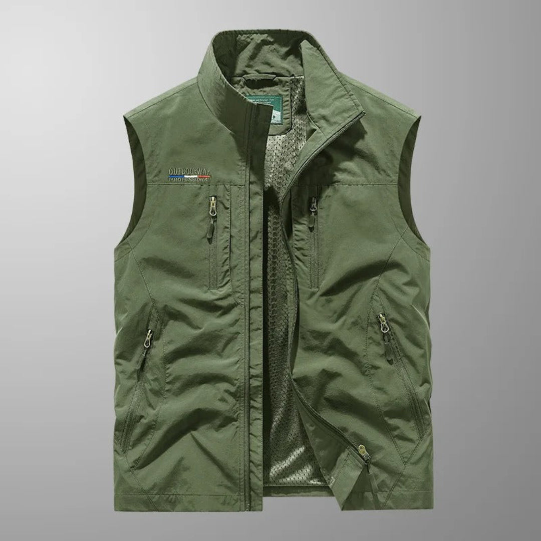 Men's Multi Pocket Utility Jacket | Sleeveless