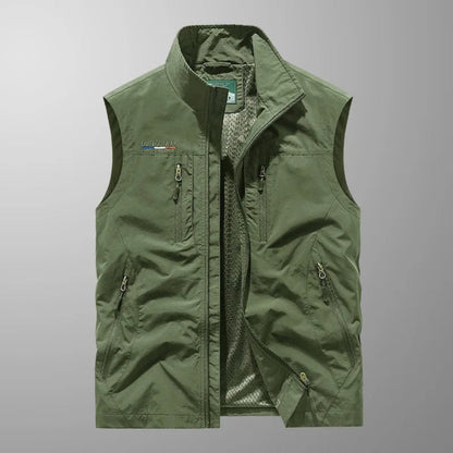 Men's Multi Pocket Utility Jacket | Sleeveless