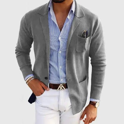 Men's Notch Lapel Blazer | Open Front