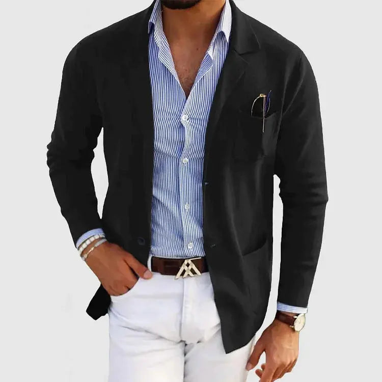 Men's Notch Lapel Blazer | Open Front