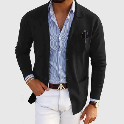 Men's Notch Lapel Blazer | Open Front