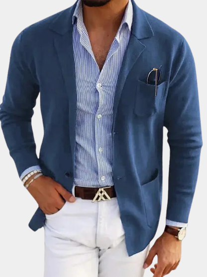 Men's Notch Lapel Blazer | Open Front