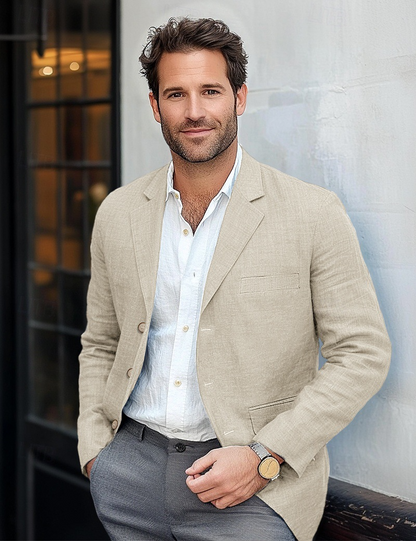 Men's Notch Lapel Blazer | Single-Breasted