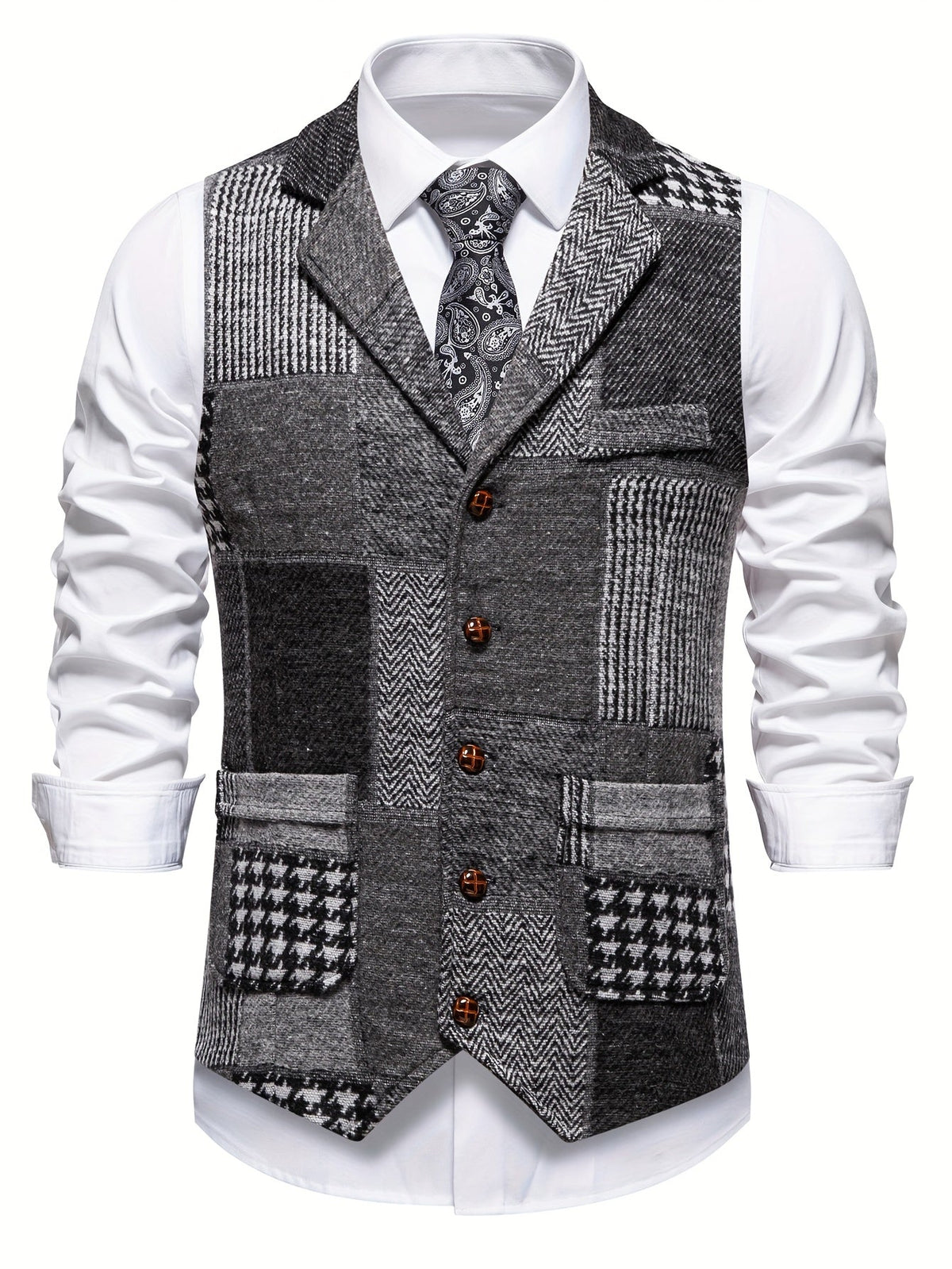 Leopold | Slim Fit Patchwork Blazer