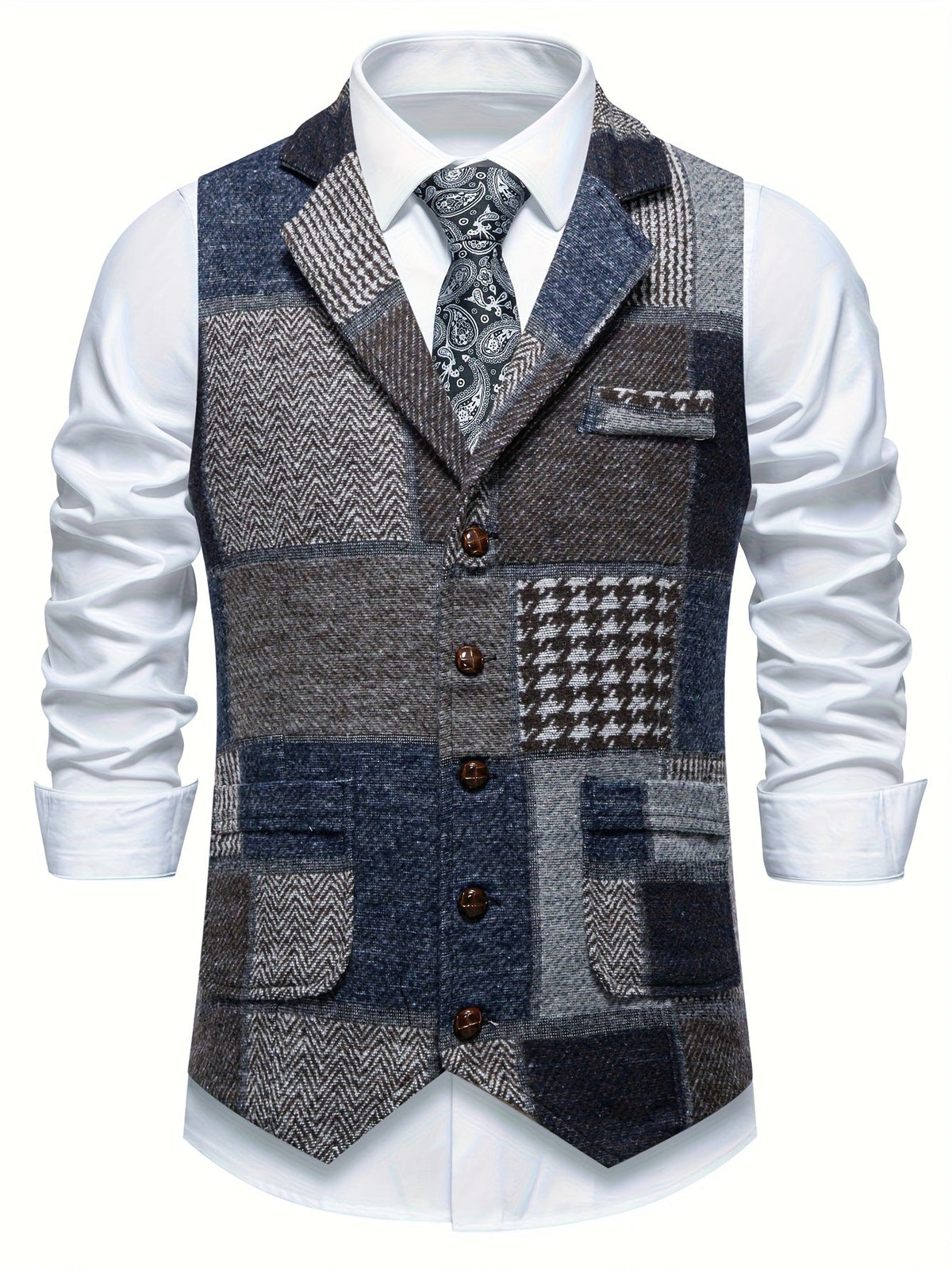 Leopold | Slim Fit Patchwork Blazer