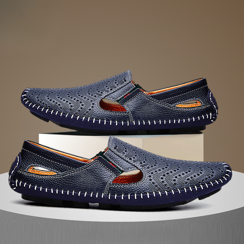 Ralph | Perforated Slip On Sliders