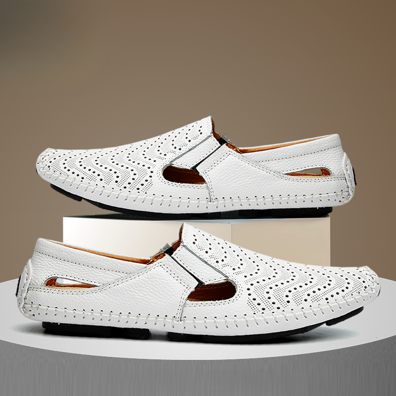 Ralph | Perforated Slip On Sliders