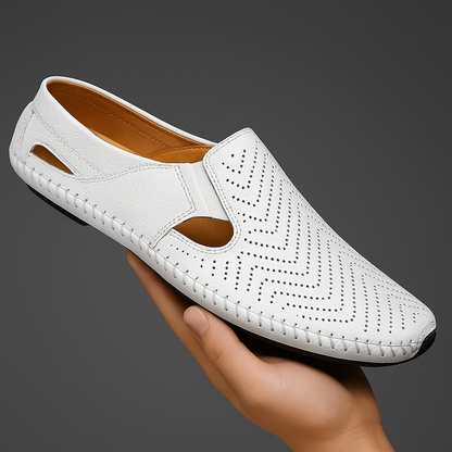 Ralph | Perforated Slip On Sliders