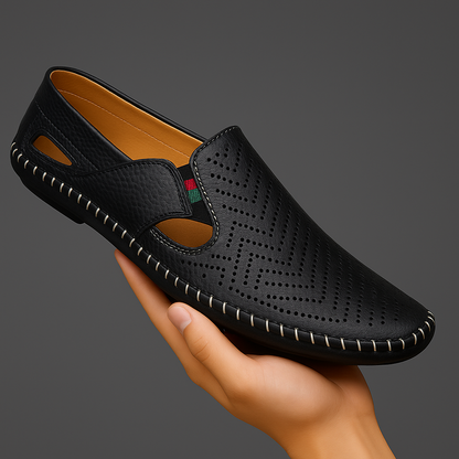Ralph | Perforated Slip On Sliders