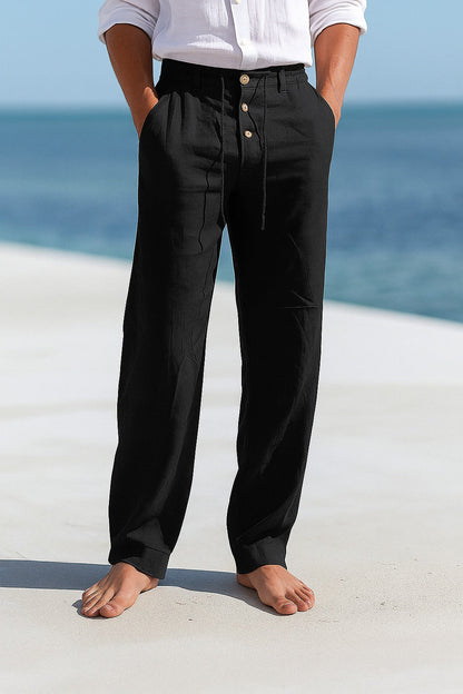 Jasper | Tapered Pleated Drawstring Trousers