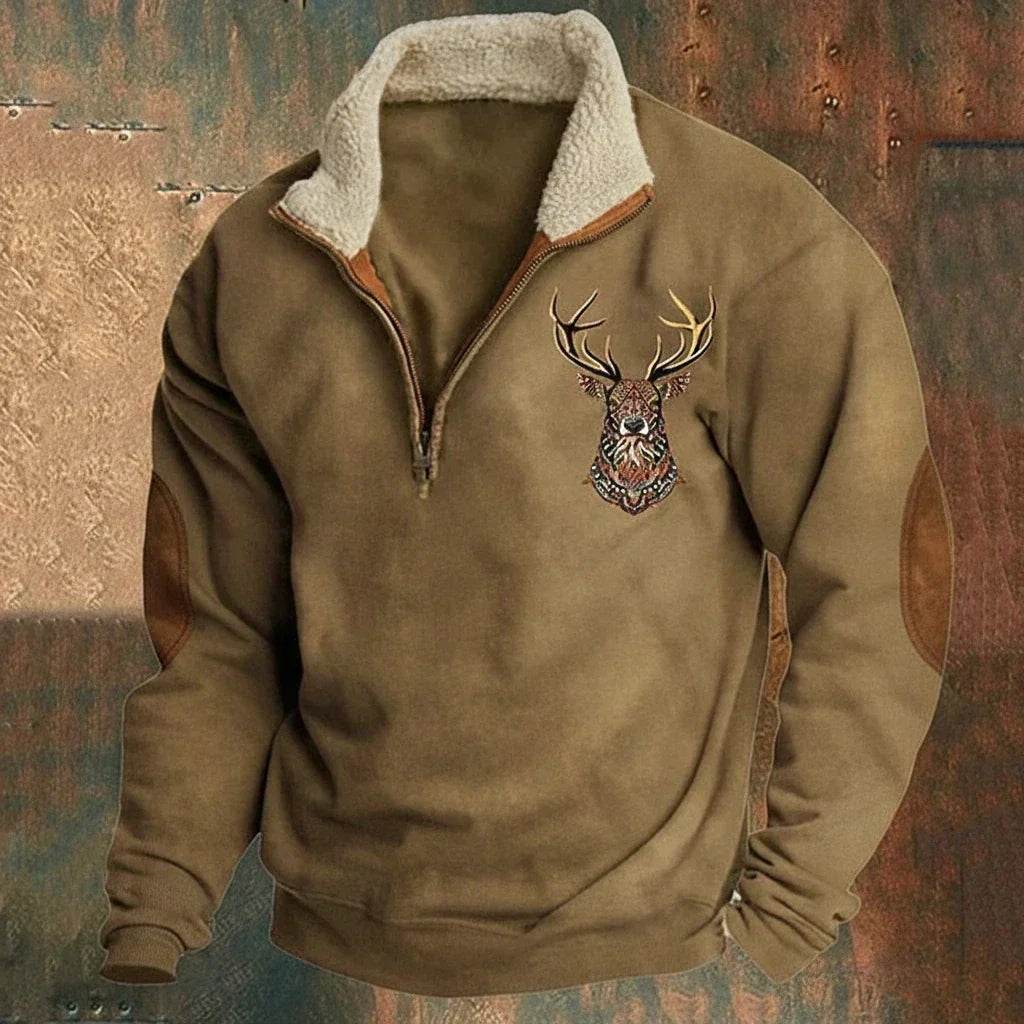 Men's Quarter-Zip Collar Jumper | Long Sleeve