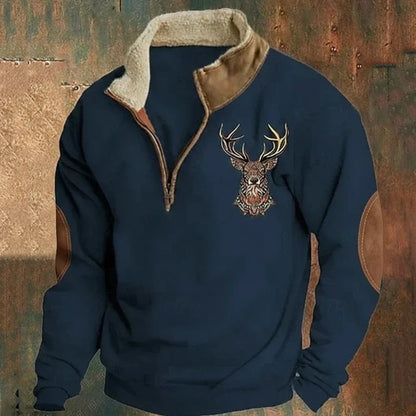 Men's Quarter-Zip Collar Jumper | Long Sleeve