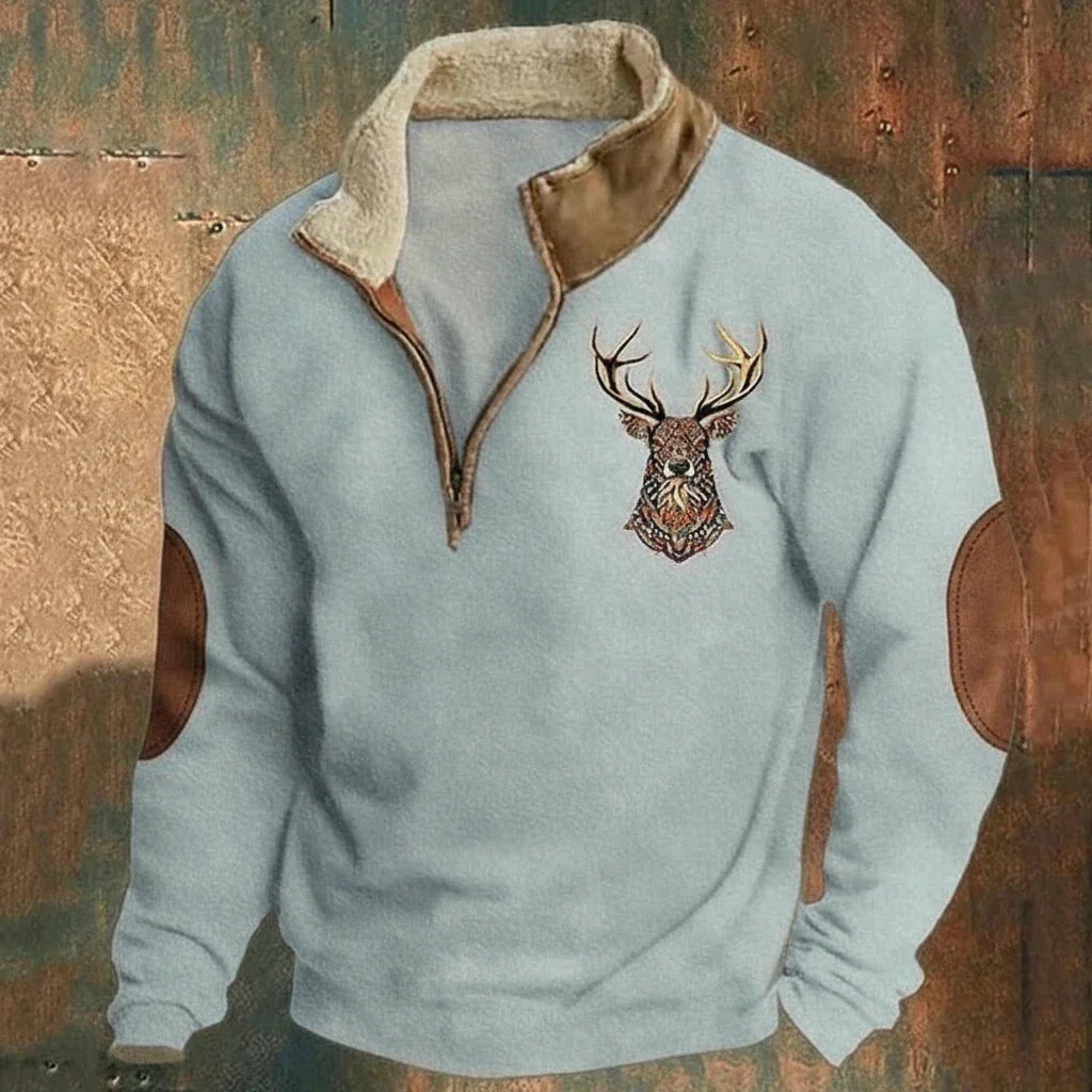 Men's Quarter-Zip Collar Jumper | Long Sleeve