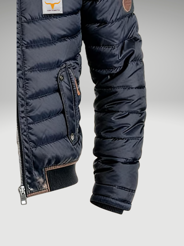 Men's Quilted Padded Jacket | Stand Collar