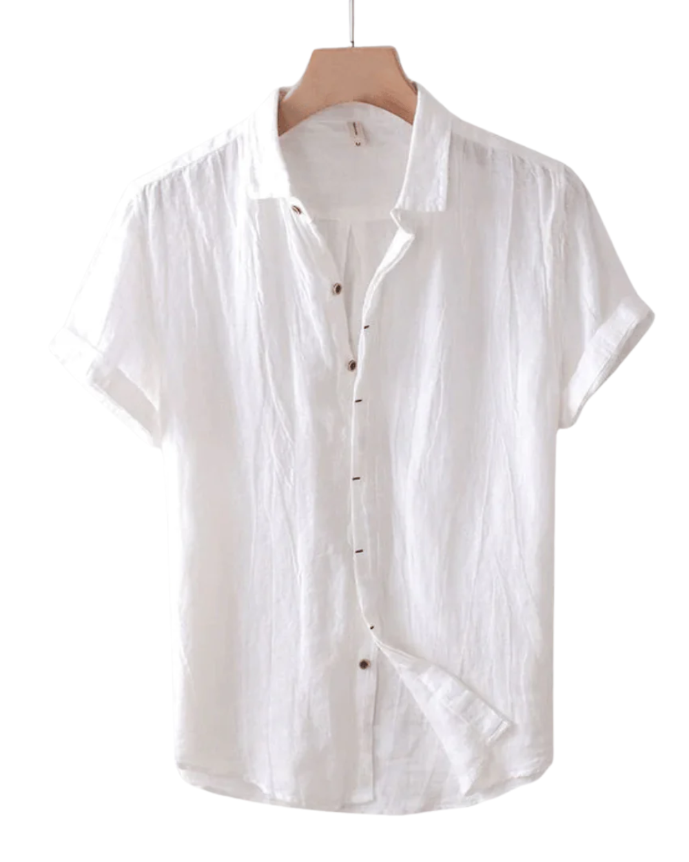 Men's Short Sleeve Button-Up Shirt | Grandad Collar