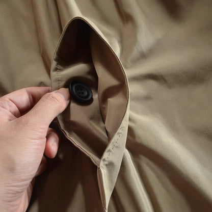Men's Single-Breasted Button-Up Coat | Longline