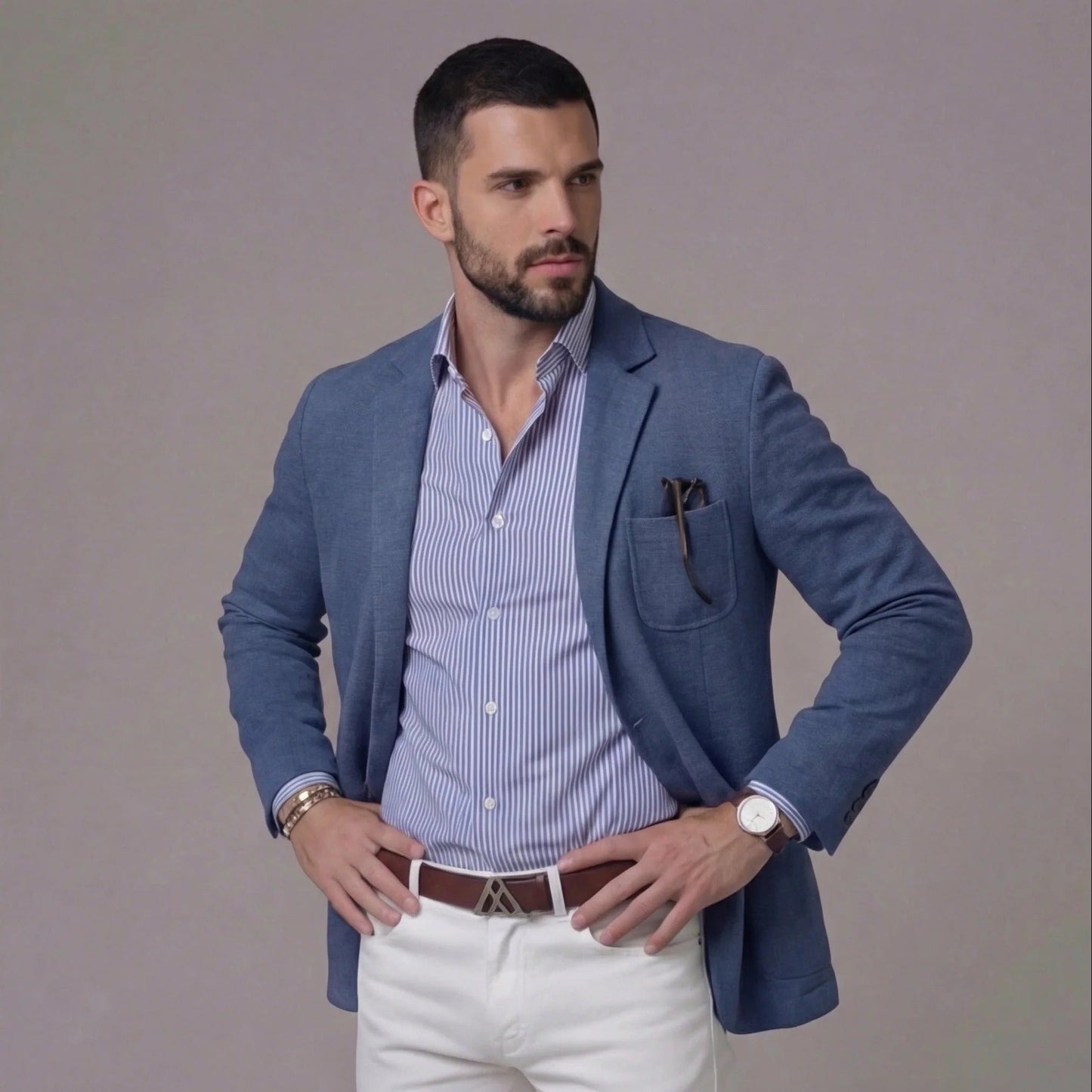 Men's Single-Breasted Notch Lapel Blazer | Tailored