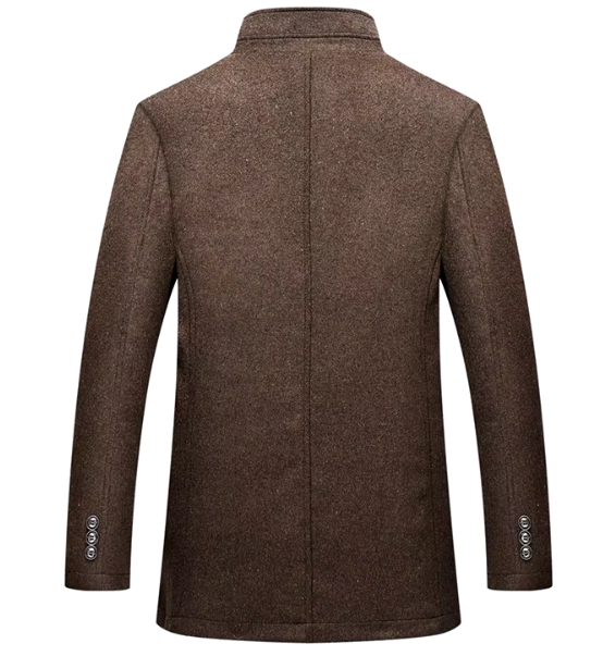 Hamish | Single-Breasted Stand Collar Coat