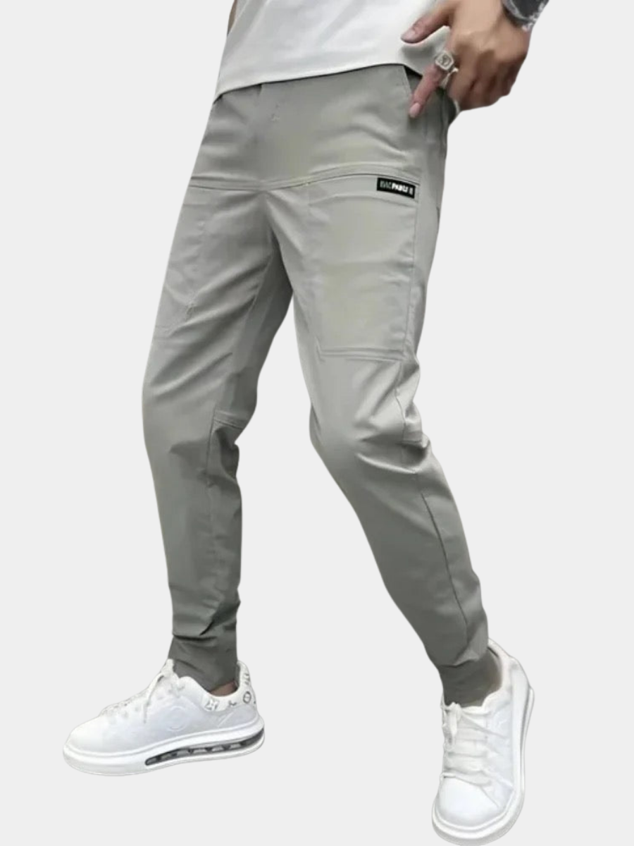 Men's Slim Fit Cargo Trousers | Elasticated