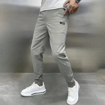 Men's Slim Fit Cargo Trousers | Elasticated