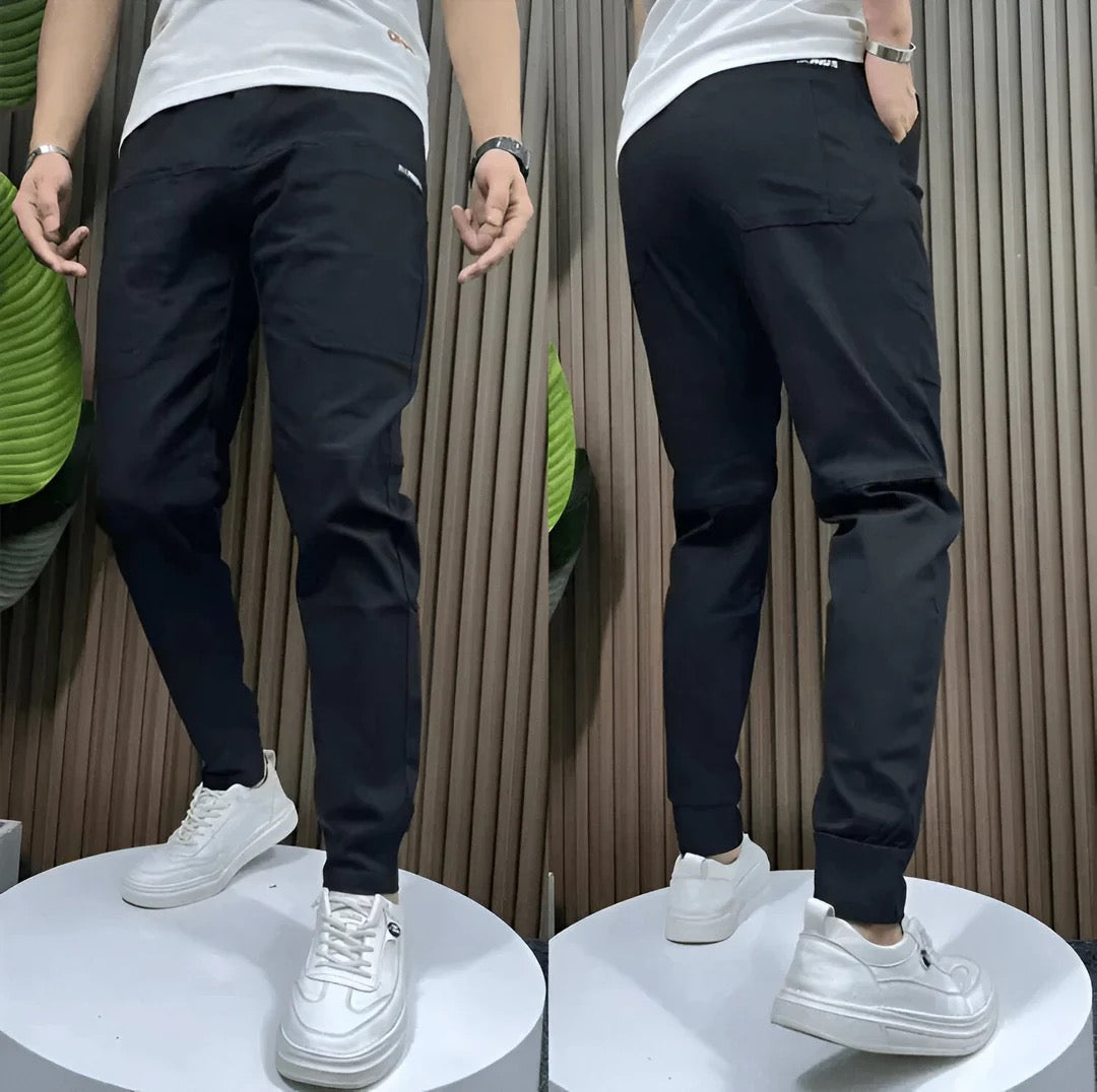 Men's Slim Fit Cargo Trousers | Elasticated