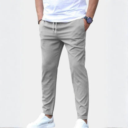 Men's Slim Fit Drawstring Trousers | Tapered