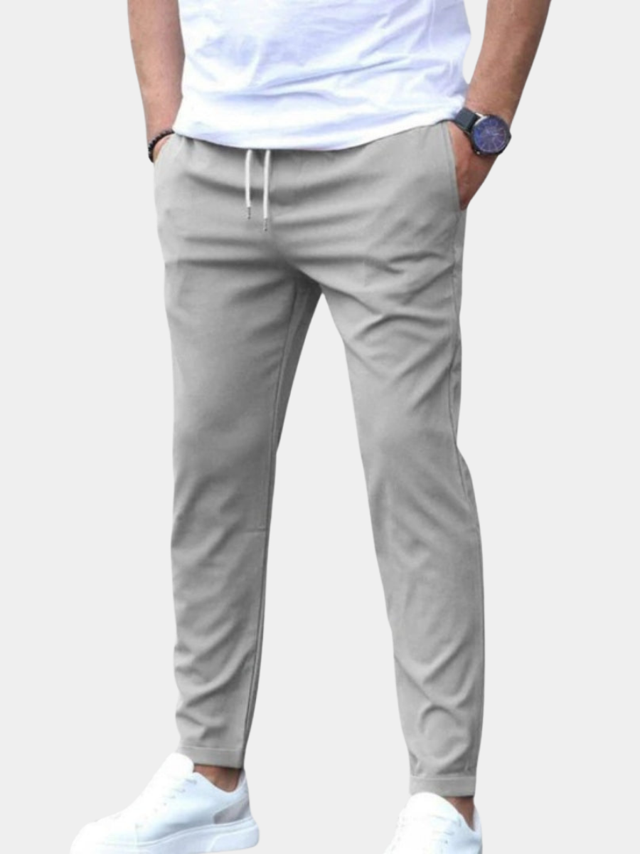Men's Slim Fit Drawstring Trousers | Tapered