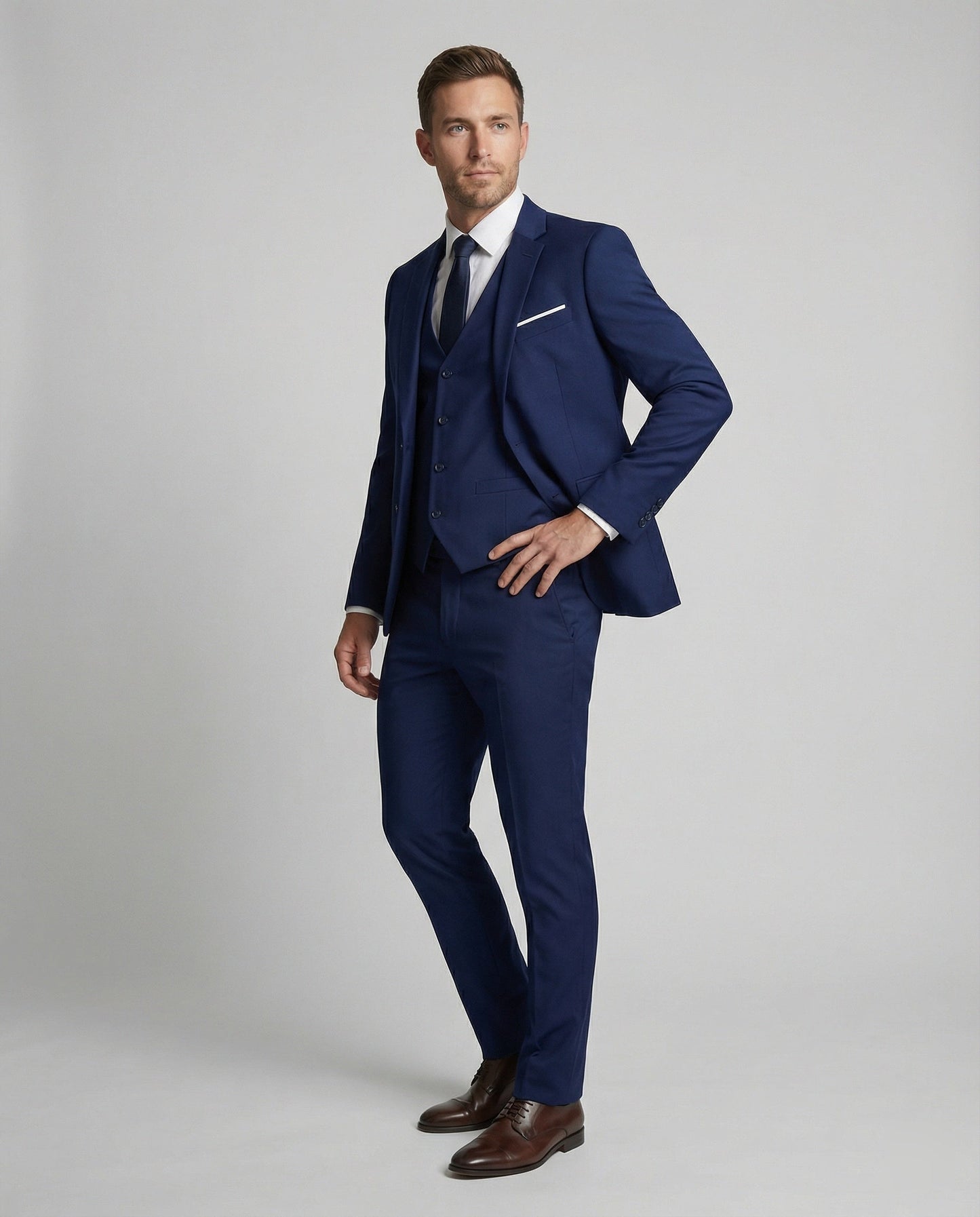 Men's Slim Fit Three-Piece Suit | Notch Lapel