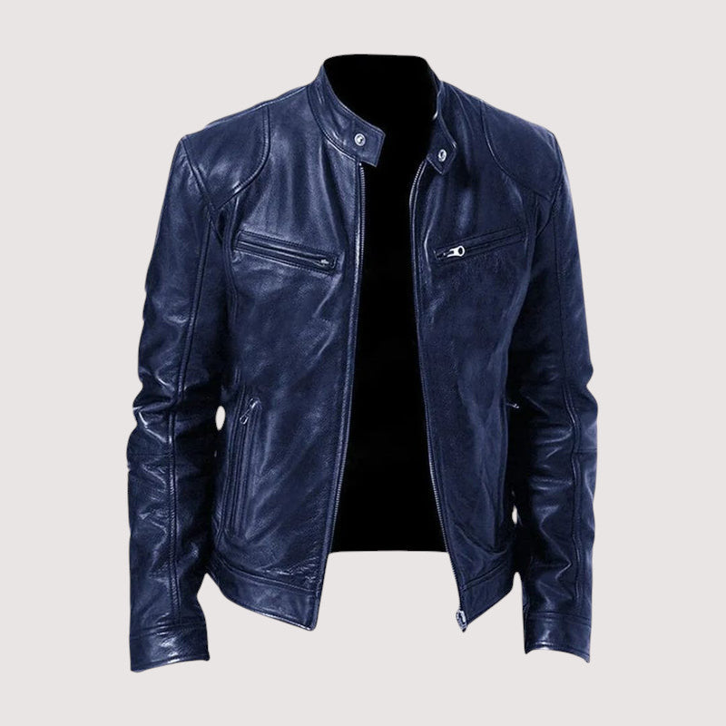 Albert | Stand Collar Biker Jacket