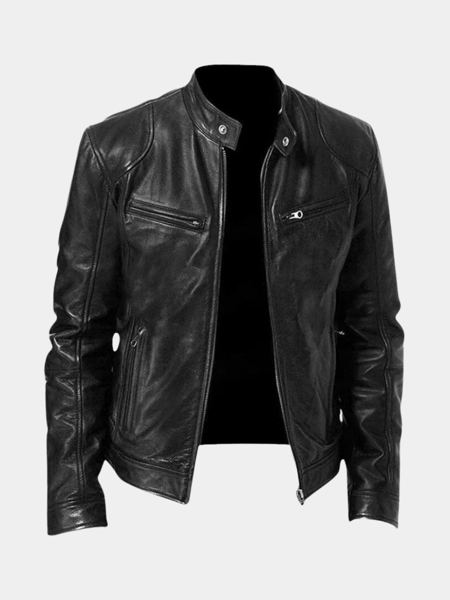 Albert | Stand Collar Biker Jacket