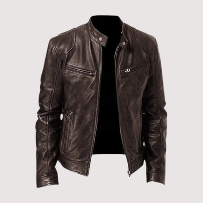 Albert | Stand Collar Biker Jacket