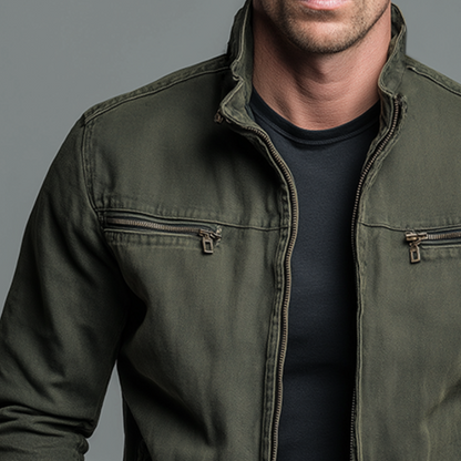 Men's Stand Collar Zip Jacket | Casual