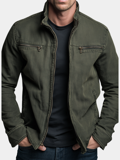 Men's Stand Collar Zip Jacket | Casual