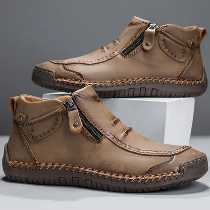 Men's Stitched Zip-Up Boots | Ankle
