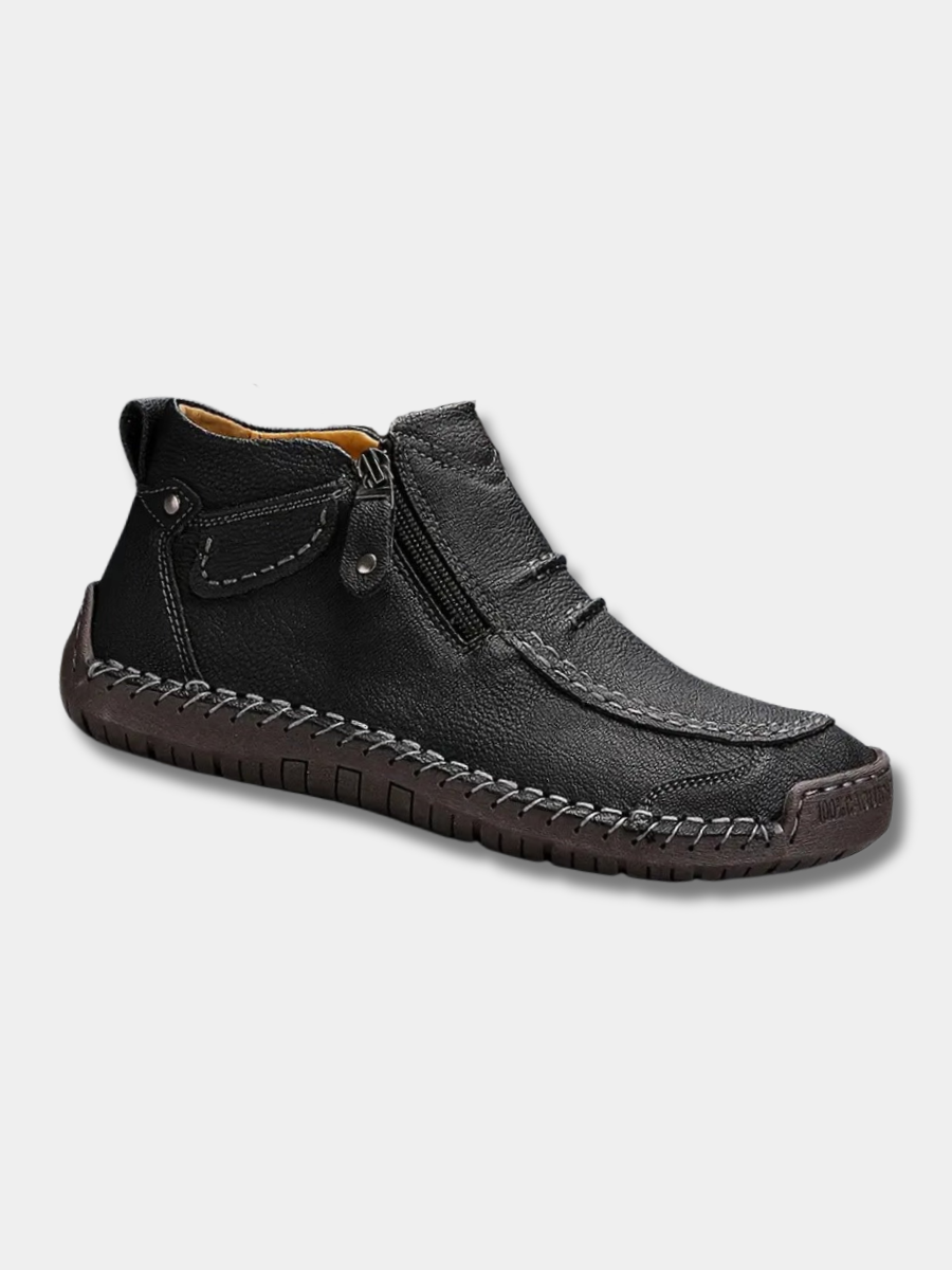 Men's Stitched Zip-Up Boots | Ankle