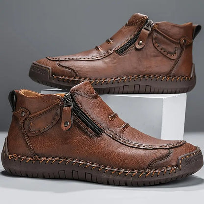 Men's Stitched Zip-Up Boots | Ankle