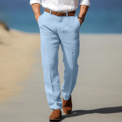 Men's Straight Leg Tailored Trousers | Belt Loops