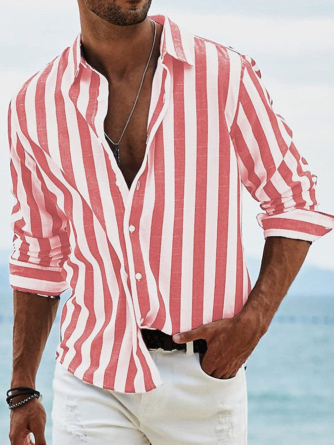 Edward | Long Sleeve Striped Shirt